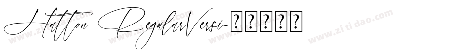 Hatton RegularVersi字体转换
